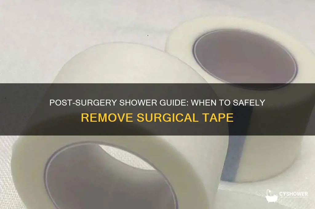 when can i shower after surgery with surgical tape