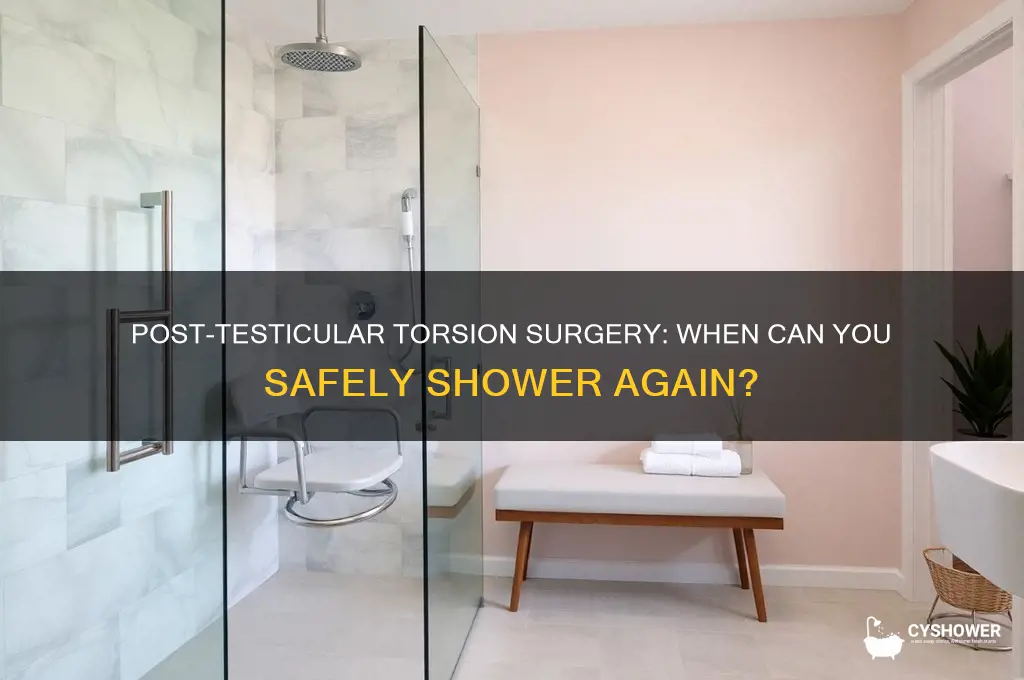 when can i shower after testicular torsion surgery