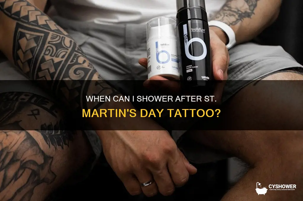 when can i shower and does st martin