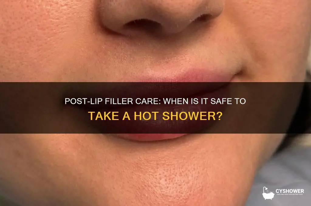 when can i take a hot shower after lip filler