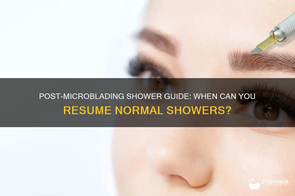 when can i take a normal shower after microblading