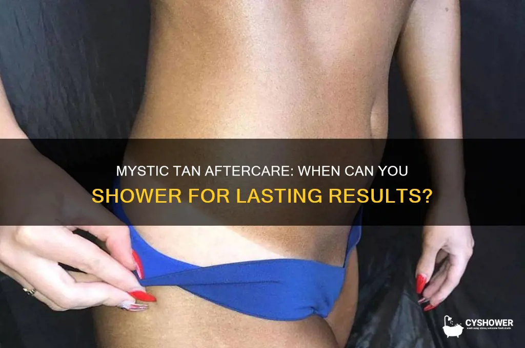 when can i take a shower after a mystic tan