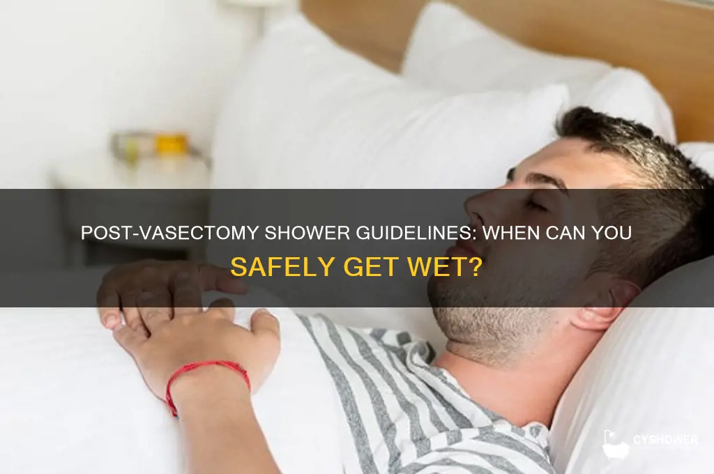when can i take a shower after a vasectomy