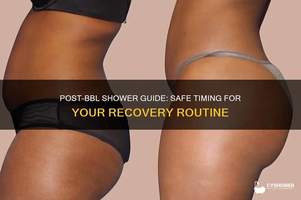 when can i take a shower after bbl