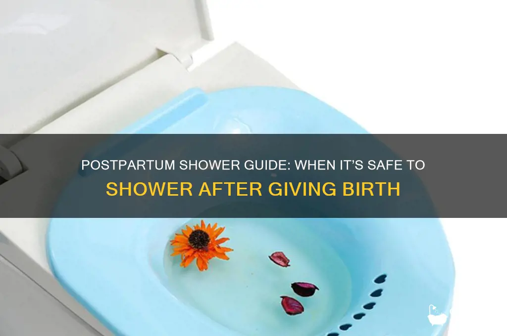 when can i take a shower after birth