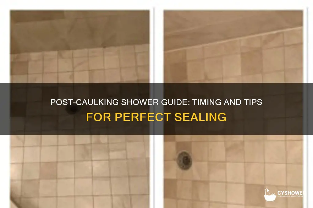 when can i take a shower after caulking