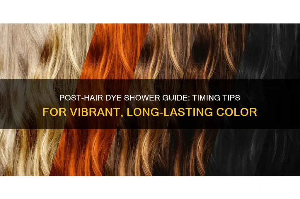 when can i take a shower after dying hair