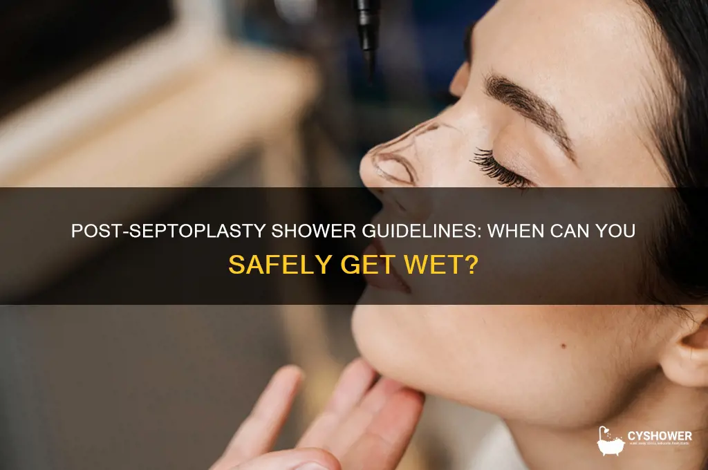 when can i take a shower after septoplasty