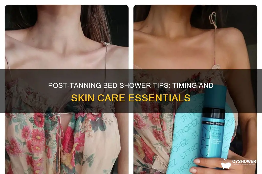 when can i take a shower after tanning bed