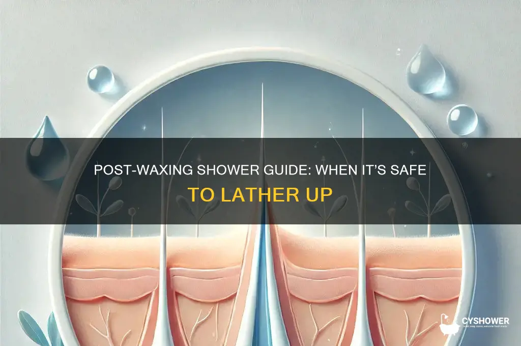 when can i take a shower after waxing