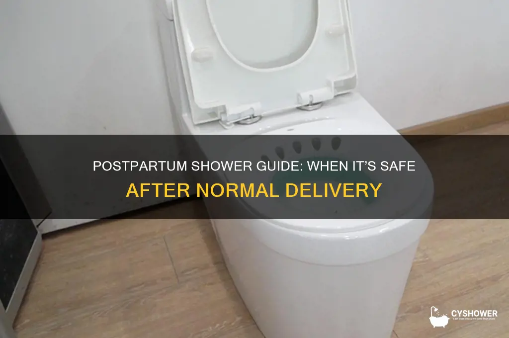 when can i take shower after normal delivery
