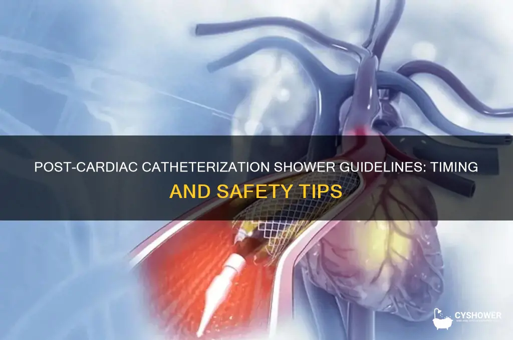 when can you shower after cardiac catheterization