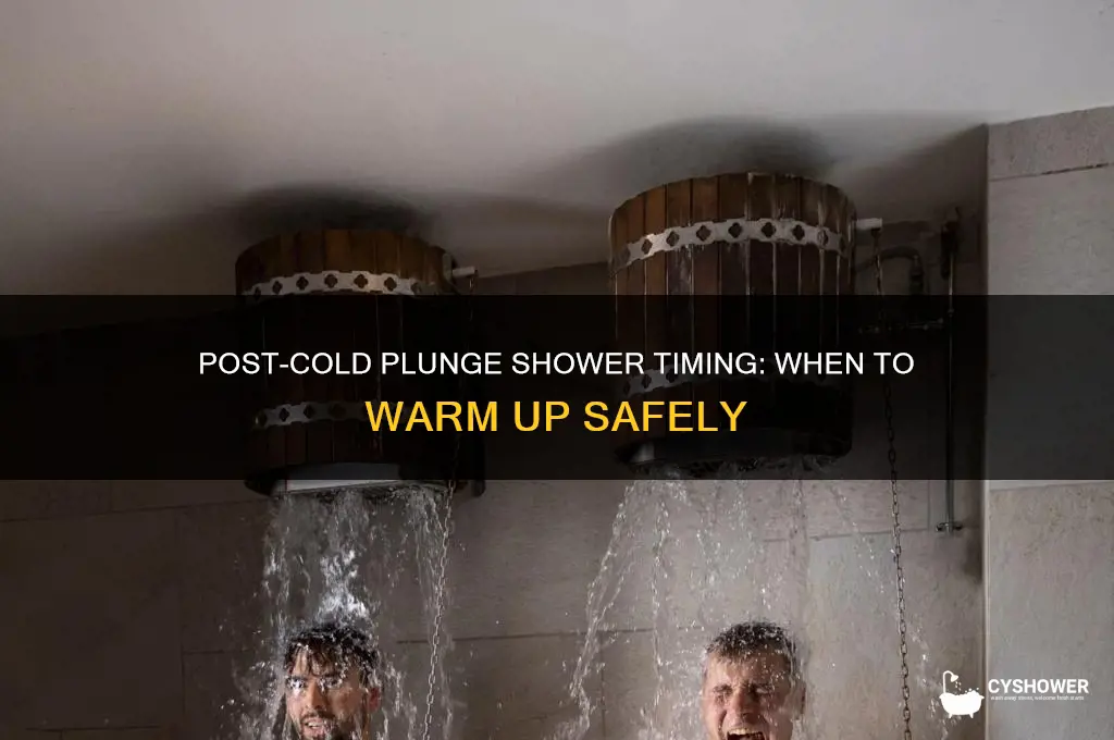 when can you shower after cold plunge