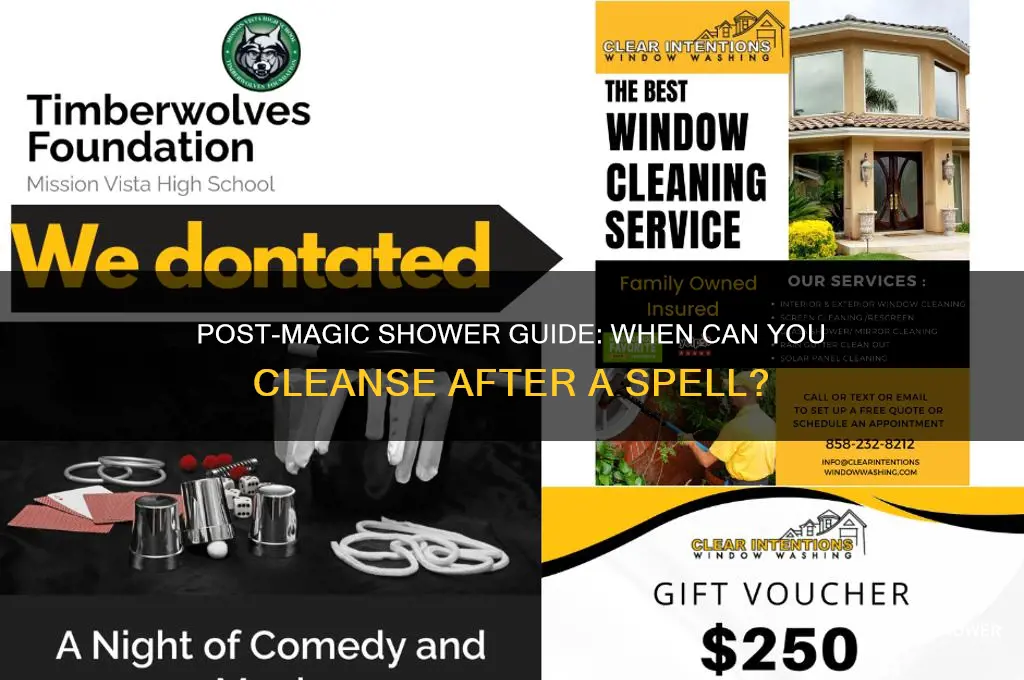 when can you shower after magic