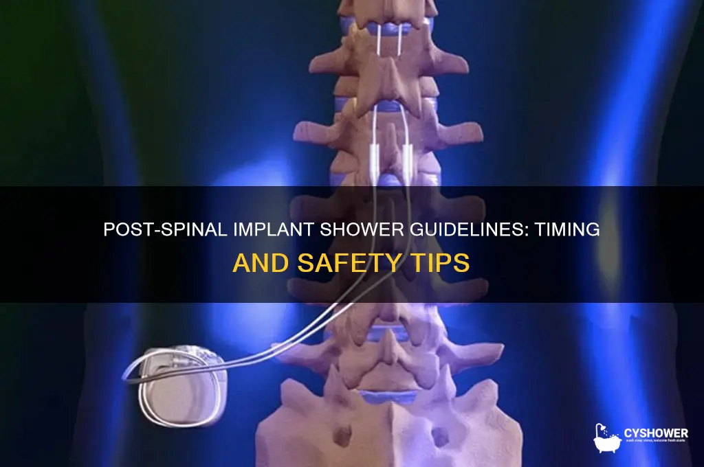 when can you shower after spinal implant