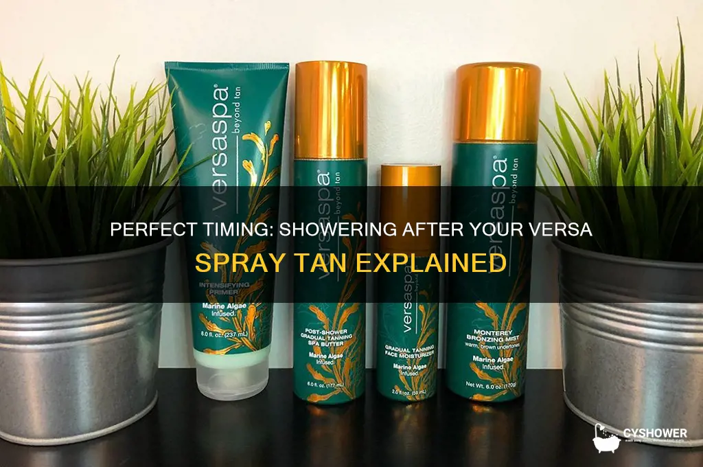 when can you shower after versa dpray tan