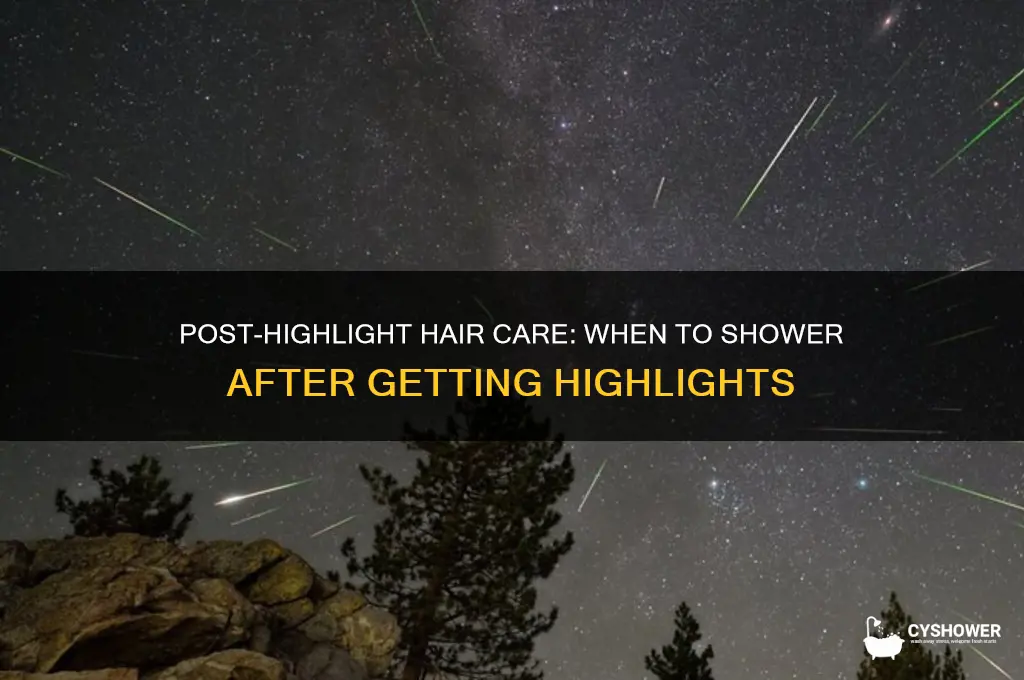 when can you take a shower after getting highlights