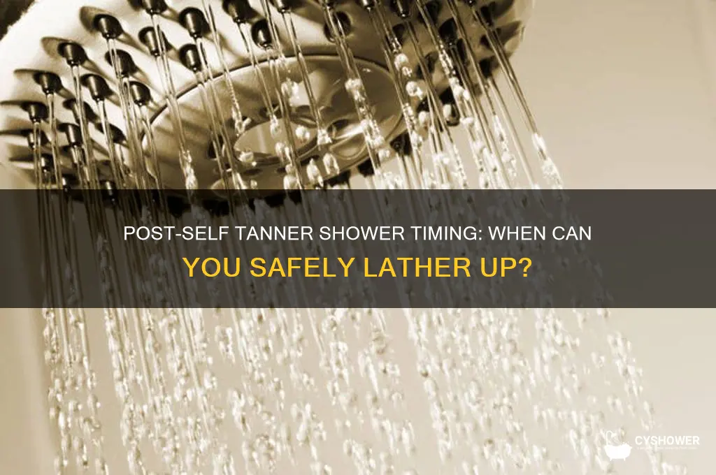 when can you take a shower after self tanner