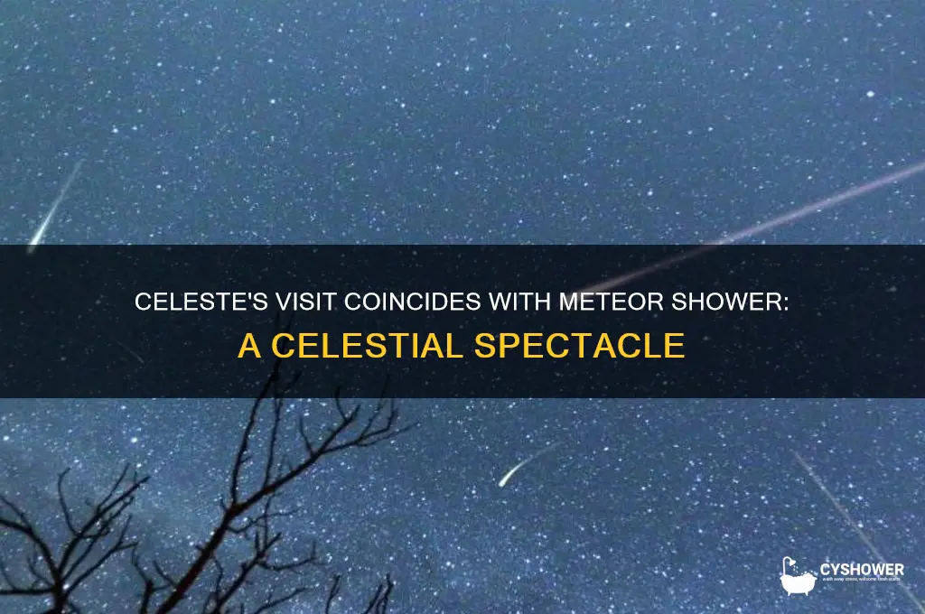 when celeste visits is there a meteor shower