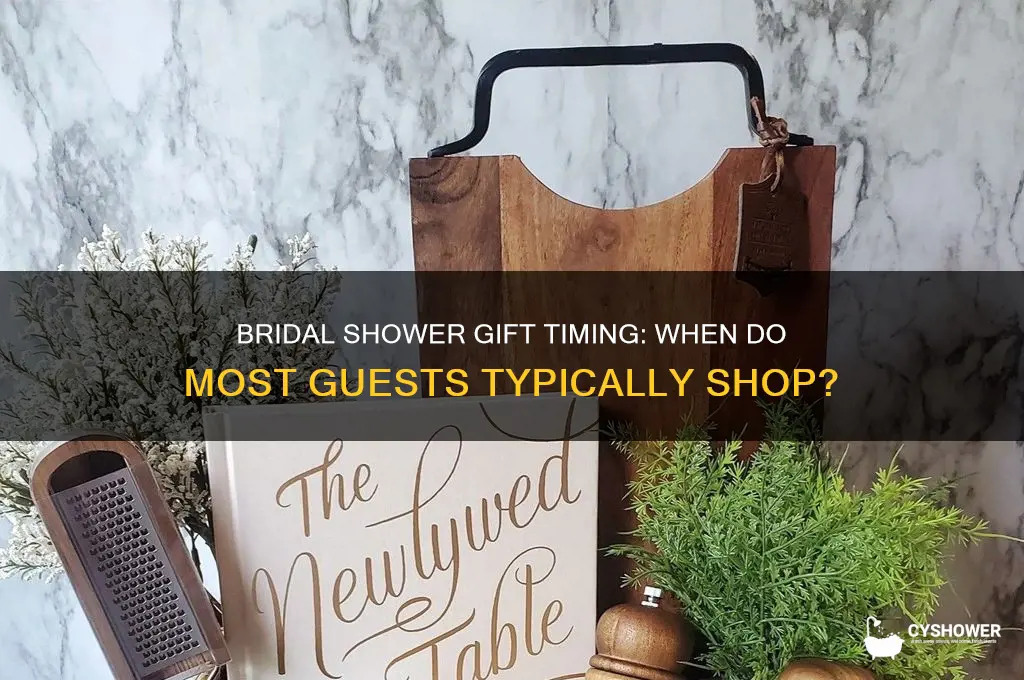 when do most people buy bridal shower gifts