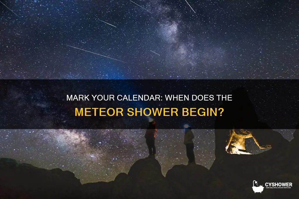 when do the meteor shower start