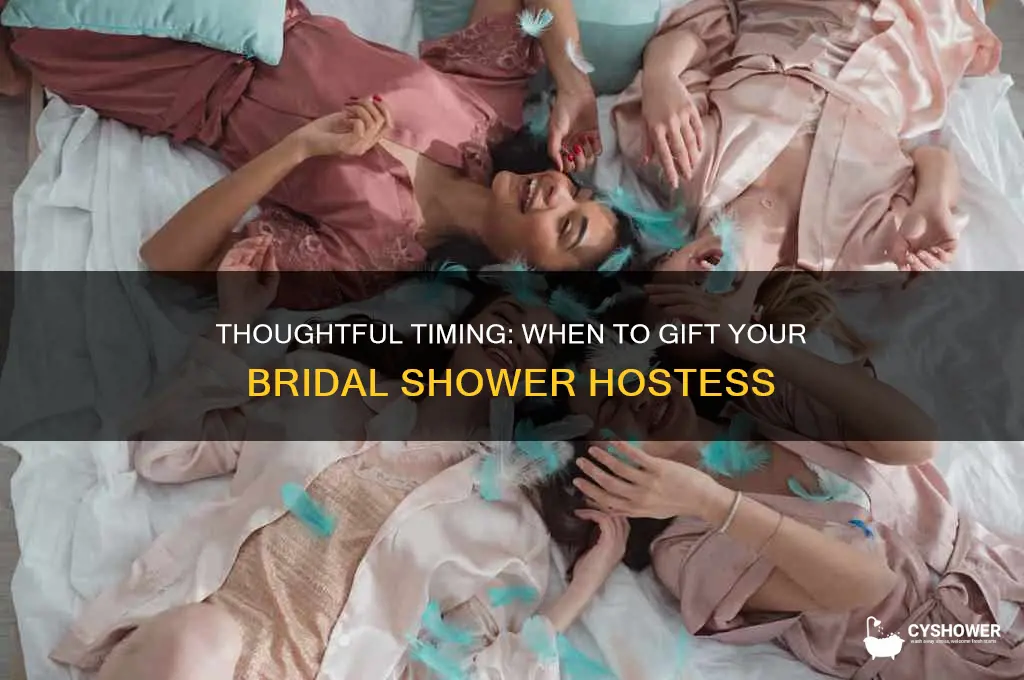 when do you give a bridal shower hostess gift