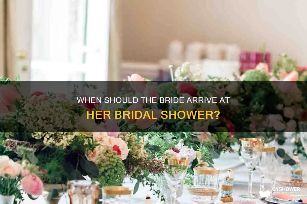 when does bride show up to bridal shower