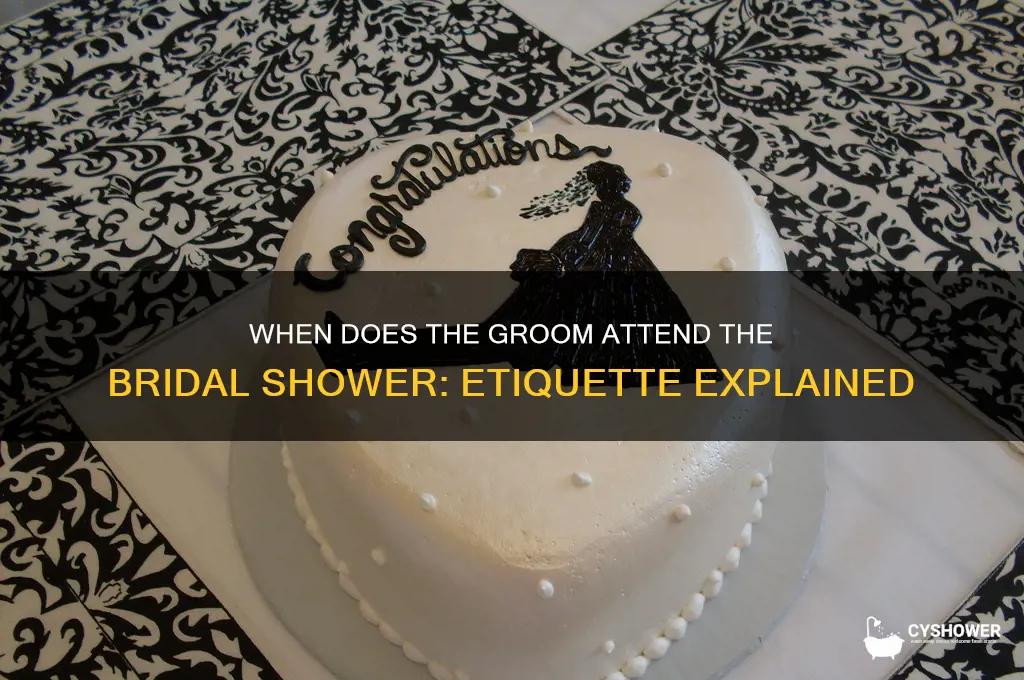 when does groom come to bridal shower
