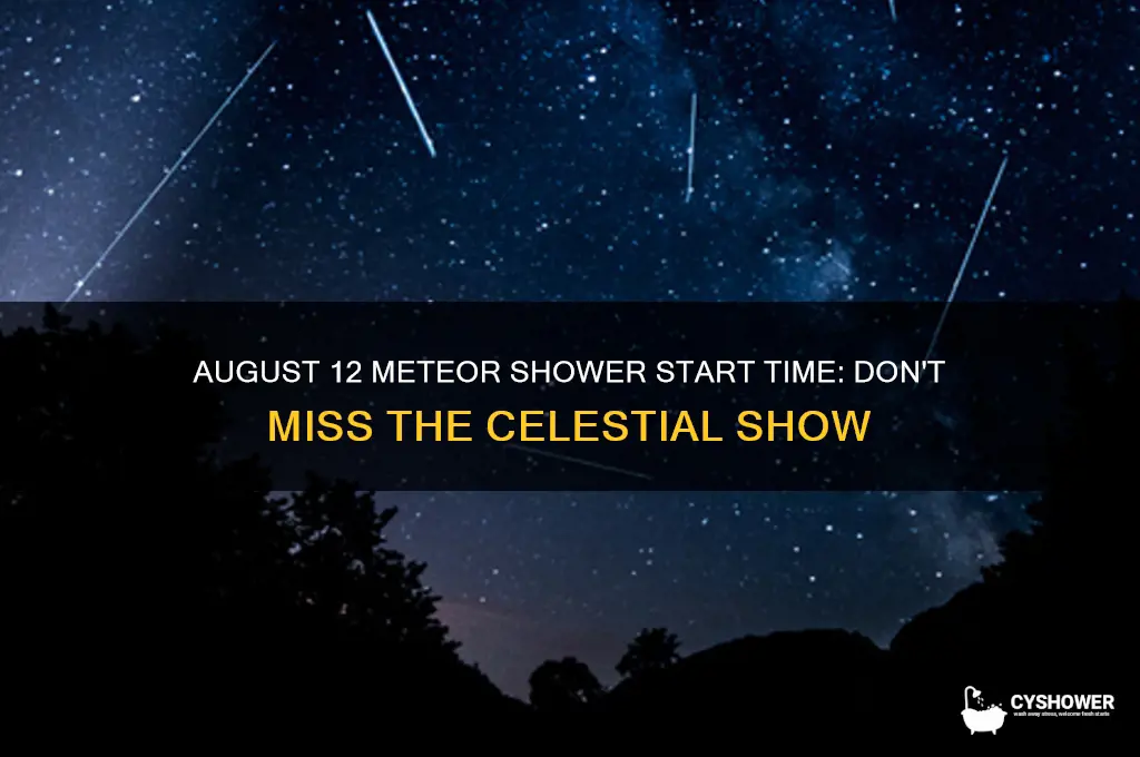 when does the meteor shower start august 12