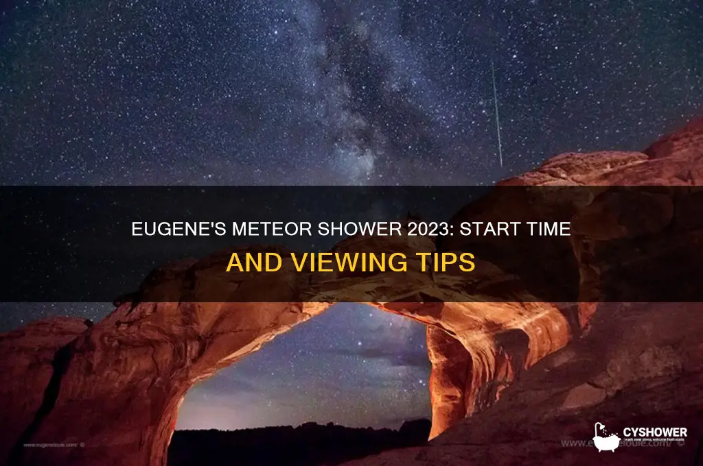 when does the meteor shower start in eugene oregon