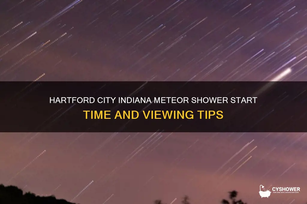 when does the meteor shower start in hartford city indiana