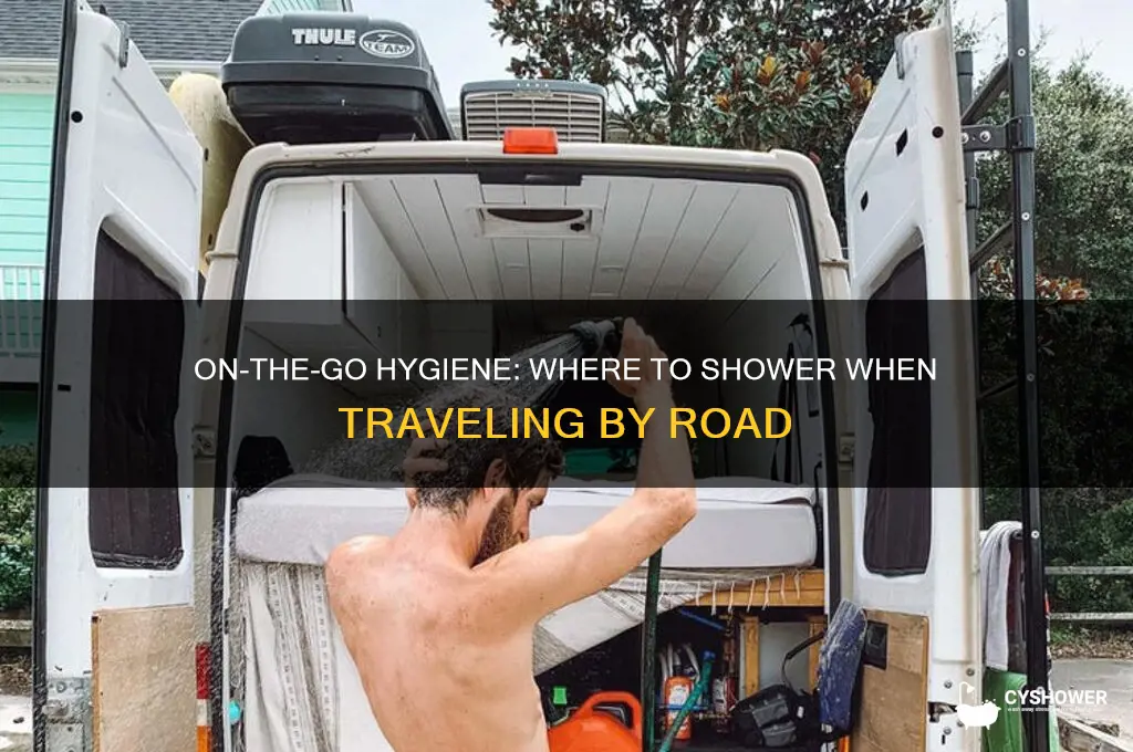 when i am on the road where can i shower