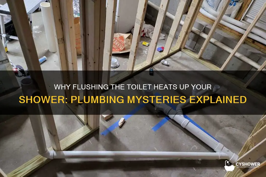 when i flush the toilet the shower gets hot