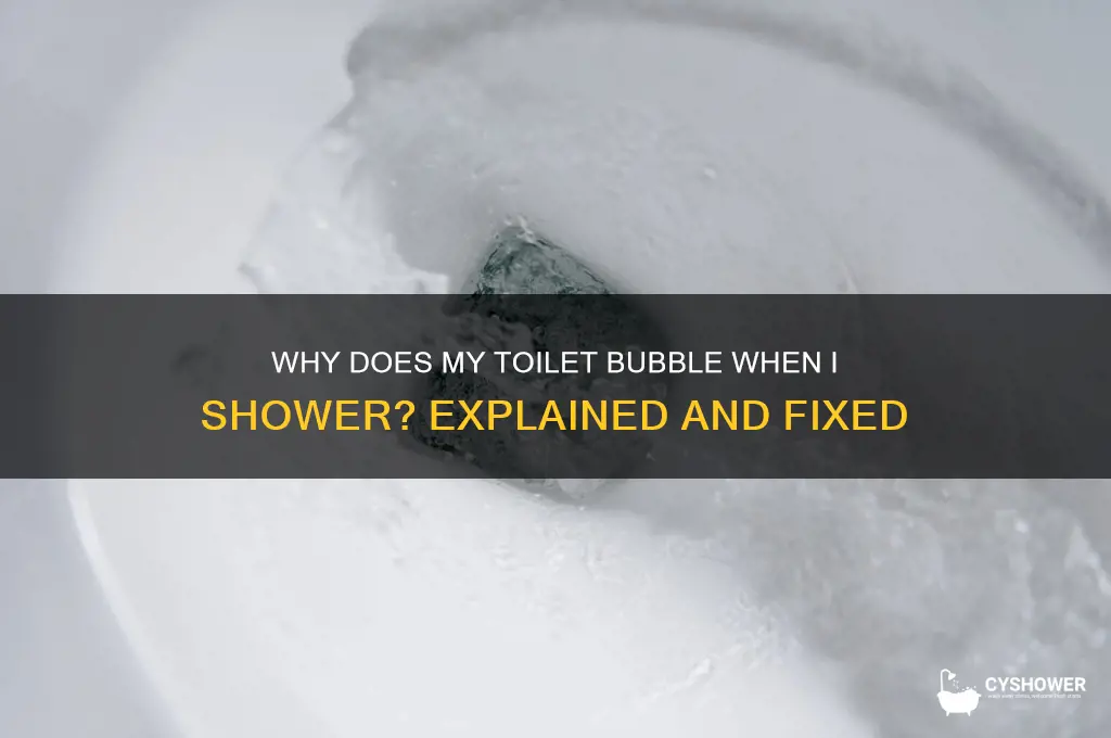 when i take a shower my toilet bubbles