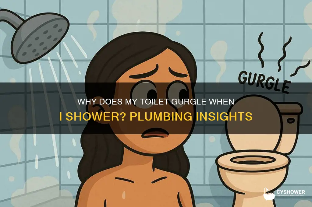 when i take a shower my toilet gurgles