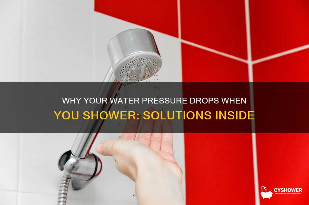 when i take a shower my water prager goes up