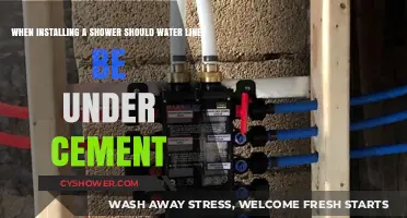 Should Water Lines Be Under Cement When Installing a Shower?