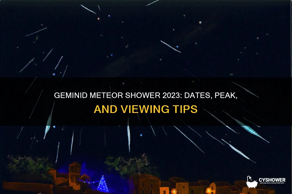 when is geminid meteor shower