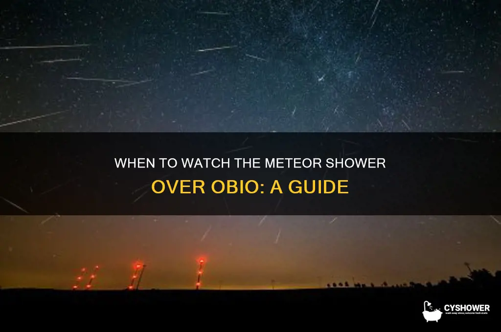 when is meteor shower over obio