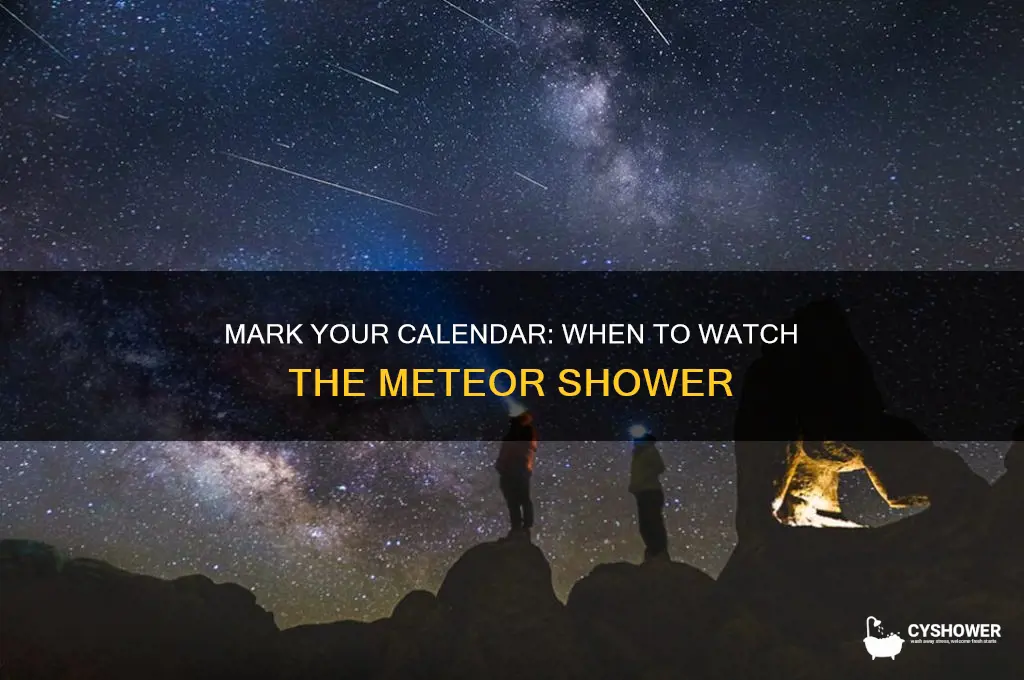 when is rhe meteor shower