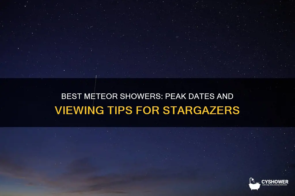 when is the best meteor shower