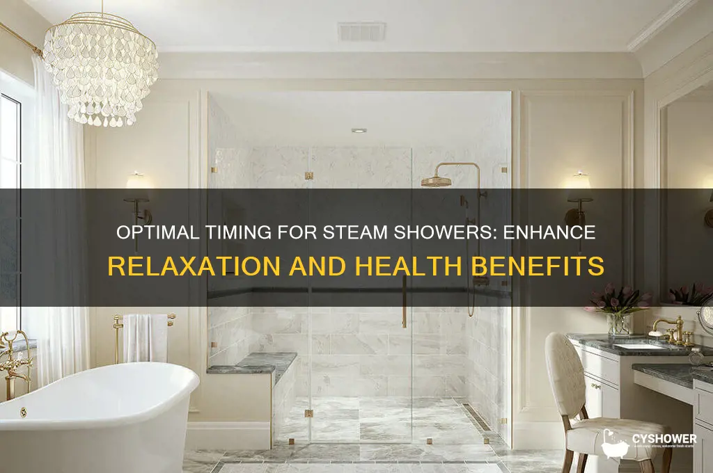 when is the best time to take a steam shower