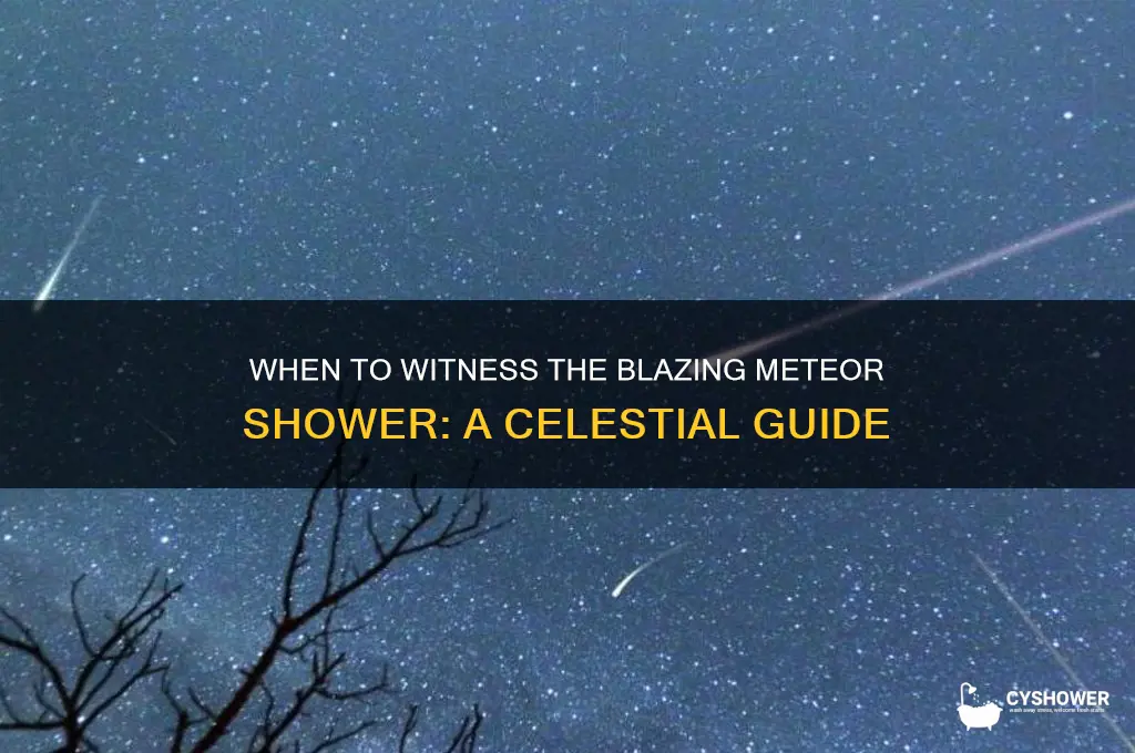 when is the blazing meteor shower