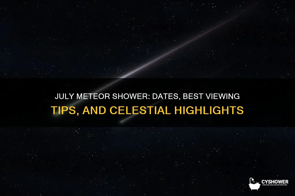 when is the july meteor shower