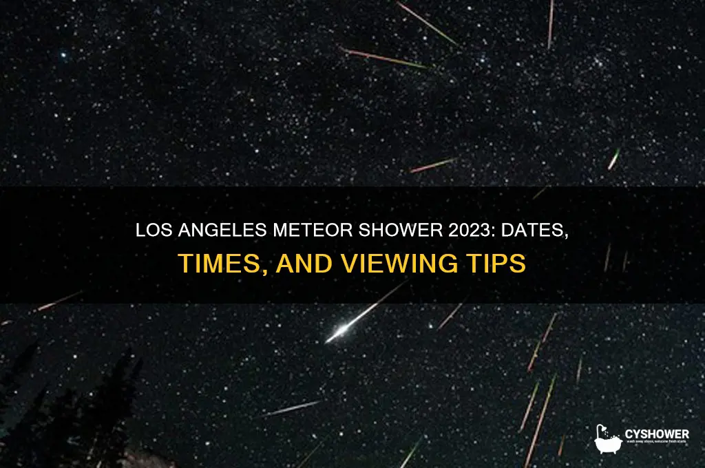 when is the meteor shower in los angeles
