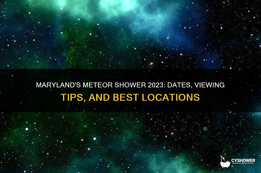 when is the meteor shower in maryland