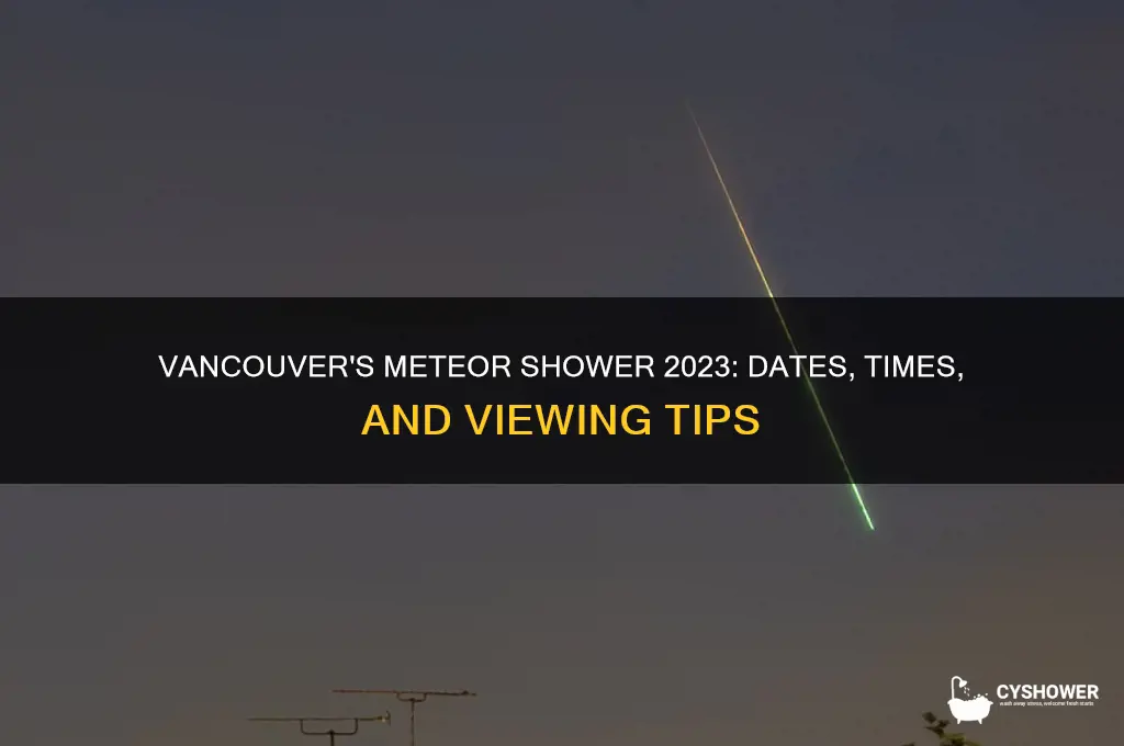 when is the meteor shower in vancouver