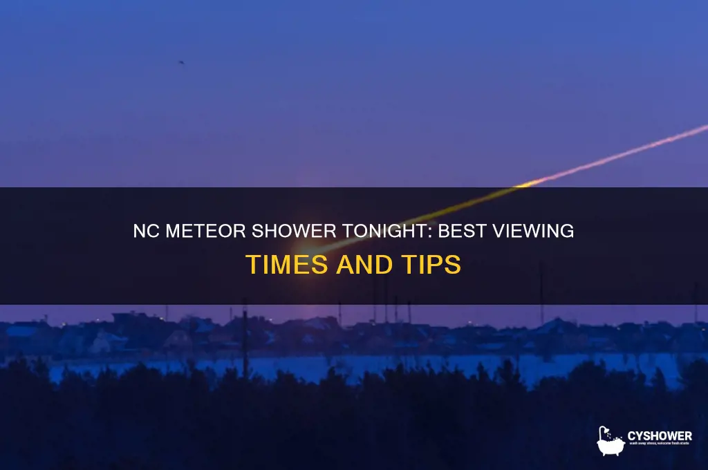 when is the meteor shower tonight in nc