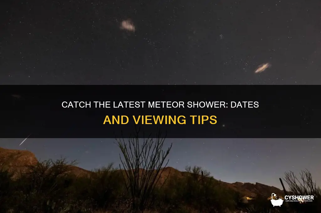when is the most current meteor shower