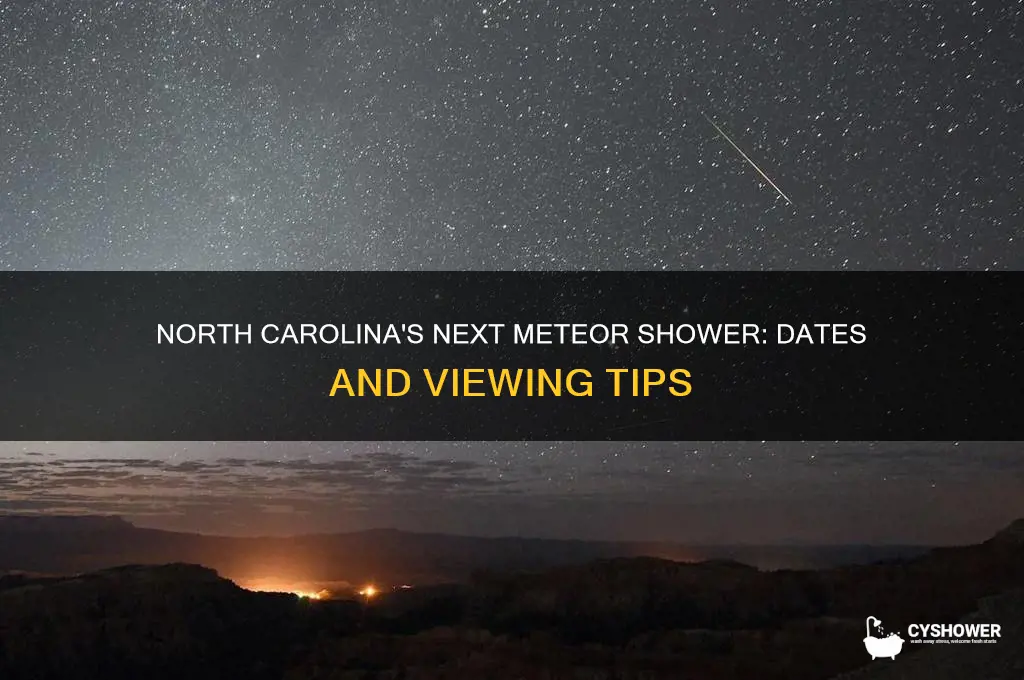 when is the next meteor shower in north carolina